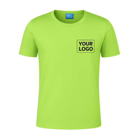 Premium Light Blue T-Shirt – Custom Logo Ready Green