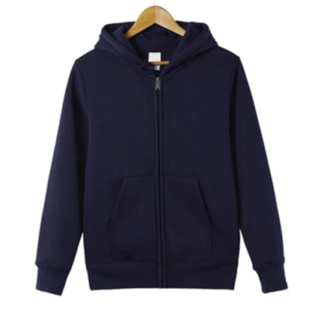 Zipper Hoodies – Full Zip, Soft Fleece, Unisex Fit – Perfect for Printing & Embroidery Black