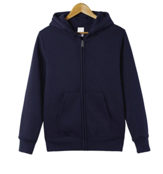 Zipper Hoodies – Full Zip, Soft Fleece, Unisex Fit – Perfect for Printing & Embroidery Black