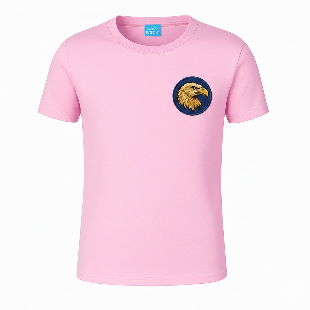 Premium Light Blue T-Shirt – Custom Logo Ready Pink